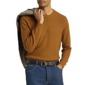 SANDRO PARIS Wool Blend Textured Crew Neck Mustard‎ Yellow Sweater Size M